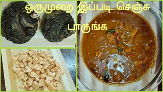 How to make Karunai kilangu puli kulambu in tamil  Elephant Foot Yam curry recipe  Divis kitchen [upl. by Erimahs]