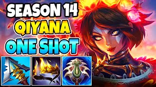 FULL BURST QIYANA SEASON 14 NEW ITEMS ONESHOT  League of Legends [upl. by Lacie]