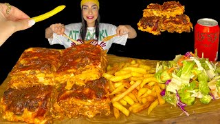 MUKBANG ASMR LASAGNA EATING SOUNDS🤤 موکبانگ لازانیا [upl. by Adnirolc949]