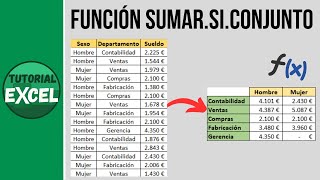 Función SUMARSICONJUNTO  Para sumar valores que cumplen varias condiciones [upl. by Jeniece584]