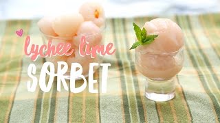 How to Make Lychee Lime Sorbet ♥ Easy Sorbet Recipe [upl. by Hinman272]