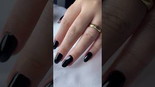 Alongamento deu as em gel  Esmaltação gel preto nails alongamentosdeunhas [upl. by Ayar]