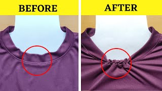 How to tighten loose neck on t shirt [upl. by Lundgren171]