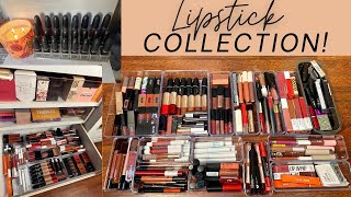 MY ENTIRE LIPSTICK COLLECTION 2024  MAC MAYBELLINESUGARLOREAL LIPSTICKS FOR INDIAN SKIN TONES [upl. by Ynehpets]