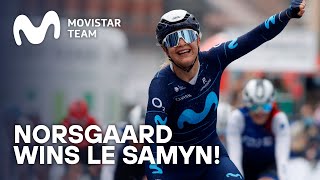 Emma Norsgaard wins Le Samyn  Movistar Team  2022 [upl. by Guenna]