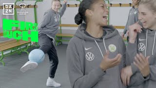 First Touch Challenge Wolfsburg Stars Test Their Skills With Footballs Golf Balls Teddies amp More [upl. by Orit557]