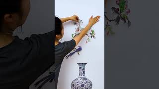 Part 76 Blue and White Porcelainquot vase decoration stickers Chinese style stickers at home to show [upl. by Blanka]