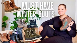 7 MUST HAVE WINTER BOOTS  Winter Shoe Collection  Sorel boots [upl. by Julita]