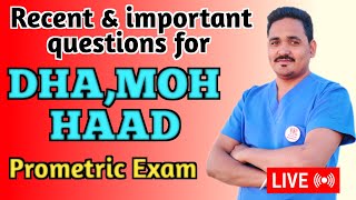 Recent and important questions for DHA MOH HAAD Prometric Exam 2024 Live Class  Prometric classes [upl. by Nordin]