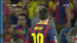 Lionel Messi vs Atlético Madrid 2882013 Supercup Home [upl. by Oyr641]