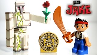 Lego Duplo Jake and The Never Land Pirates  Lego Set 10512 Minecraft Iron Golem [upl. by Betsey]