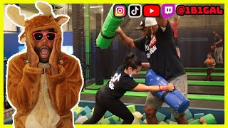 Vlogging at the Trampoline Park come check out the craziest [upl. by Pavior]