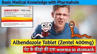 Albendazole tablet  albendazole syrup Parasite  Zentel 400mg  uses dose side effects in Hindi [upl. by Odrarebe638]