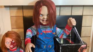 Chucky Home Depot Fears Through The Years Chucky Doll 35 Foot Animatronic Set Up amp Review [upl. by Gnouhc181]