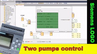 Controlling two pumps with one button  Siemens LOGO PLC tutorial [upl. by Kaehpos272]