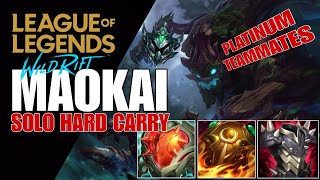 WILD RIFT MAOKAI STILL UNSTOPPABLE CHAMPION ON TOP LANE  UNFAIR MATCHMAKING [upl. by Cedar]