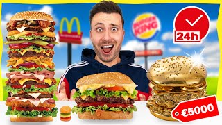 1 DAG ALLEEN MAAR HAMBURGERS ETEN Experiment amp Challenge [upl. by Fugere123]