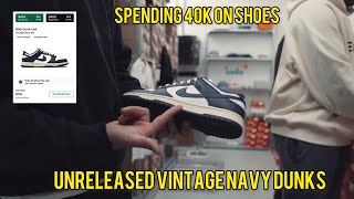 UNBOXING UNRELEASED VINTAGE NAVY DUNKS EP 2 A Day In The Life Of A Sneaker Store Owner [upl. by Ailemak]