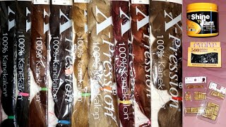 Mini Hair Haul  Different Colours of Xpression Ultra Braid Hair amp Hair Accessories [upl. by Inek]