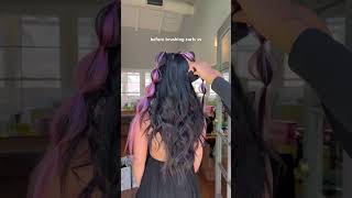 use a wide tooth comb for brushing out curls 💗 curls beachwaver curlyhairtutorial [upl. by Leuqer]