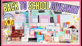 BIGGEST BACK TO SCHOOL GIVEAWAY EVER  MAKEUP SCHOOL SUPPLIES amp MORE [upl. by Hyacinthie]