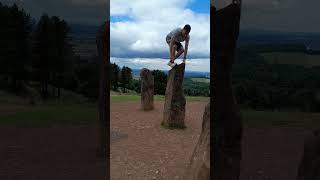 Parkour Cat Leap Onto Rock At Clent Hills [upl. by Benioff316]