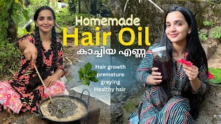 Herbal Hair Oil  Hair Growth  Black hair  Premature greying  Malavika Krishnadas [upl. by Bakeman]