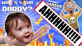 BABY IN DANGER ☠ Whos Your Daddy Skit  Gameplay w Shawn vs Knife Fire Glass amp More FGTEEV Fun [upl. by Euhc763]