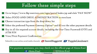 FDA Online Payment via Landbank LinkBizPortal Tutorial [upl. by Aicercal163]