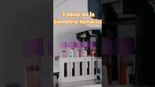 Tres datos sobre la biometría hemática laboratorioclinico shorts hematologia [upl. by Atterahs72]