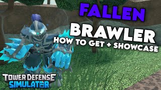 NEW FALLEN BRAWLER SKIN  HOW TO GET  SHOWCASE  Roblox Tower Defense Simulator [upl. by Nortad]