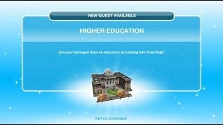 The Sims Freeplay  Higher Education Görevi [upl. by Thorstein]