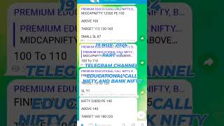 19 NOV 2024 PART  1 TELEGRAM CHANNEL EDUCATIONAL CALL NIFTY AND BANK NIFTY share [upl. by Elahcar]