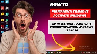 How to permanently remove Activate windows Go to settings to activate windows watermark windows 11 [upl. by Valaria]