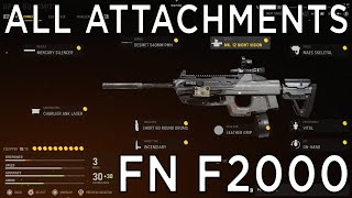 🛑All Attachments on FN F2000 BP50 in Call of Duty Vanguard Showcase [upl. by Alan]