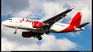 AVIANCA A319100 FLY PALMEROLA INTL TO EL SALVADOR INTL [upl. by Fabrianne]