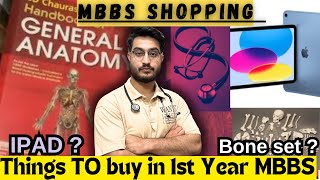 THINGS to buy in 1ST Year MBBS  MBBS Shopping Guide  IPAD vs Books  MARROW PREPLADDER IN Mbbs [upl. by Eseila397]