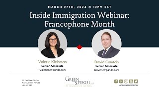 Inside Immigration Webinar  March 27th 2024 [upl. by Rugg14]