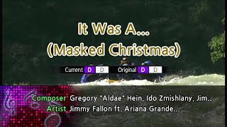 It Was A…Masked Christmas  Jimmy Fallon Ft Ariana Grande amp Megan Thee Stallion Karaoke Version [upl. by Irabaj]