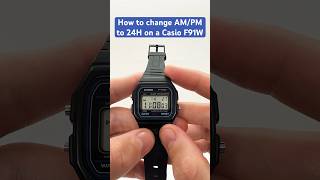 How to change AMPM to 24h on Casio F91W  Fast Tutorial casiof91w [upl. by Audsley]