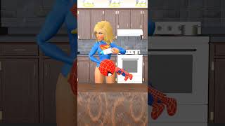 Lil spidey And Baby Thanos Fighting For Milk  Mother Love 😘 spiderman shorts [upl. by Dnomyar]