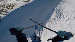 Raw Footage Skiing Steeps at Kirkwood  Wagon Wheel Bowl The Wall Dick’s Drop amp Notch Chute [upl. by Htirehc]