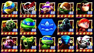 TMNT Legends  All Max Level 80 Spirit Class Characters [upl. by Nwadahs]