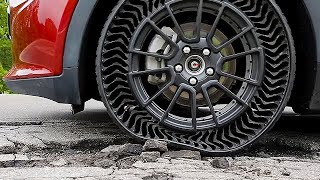 Michelin Airless Tire UPTIS  Unique PunctureProof Tire System [upl. by Aihtenak]