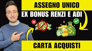 Assegno Unico ex Bonus Renzi ADI in arrivo Carta Acquisti ferma pensioni poi Pagamenti febbraio [upl. by Odarnoc796]