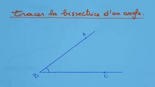 Médiatrice dun segment et bissectrice dun angle [upl. by Persian]