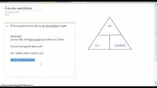 1yp Hvordan finne gammel pris når ny og vekstfaktor er gitt [upl. by Annia]