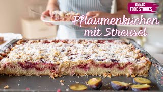 Saftiger Pflaumenkuchen mit Streusel  Zwetschgenkuchen vom Blech  Omas Rezept [upl. by Darda92]