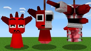 All Red Sprunki Phase 19 Addon in Minecraft [upl. by Palmira]