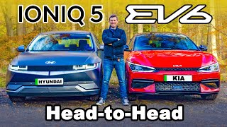 Hyundai IONIQ 5 v Kia EV6 review  which is best [upl. by Champ]